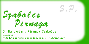 szabolcs pirnaga business card